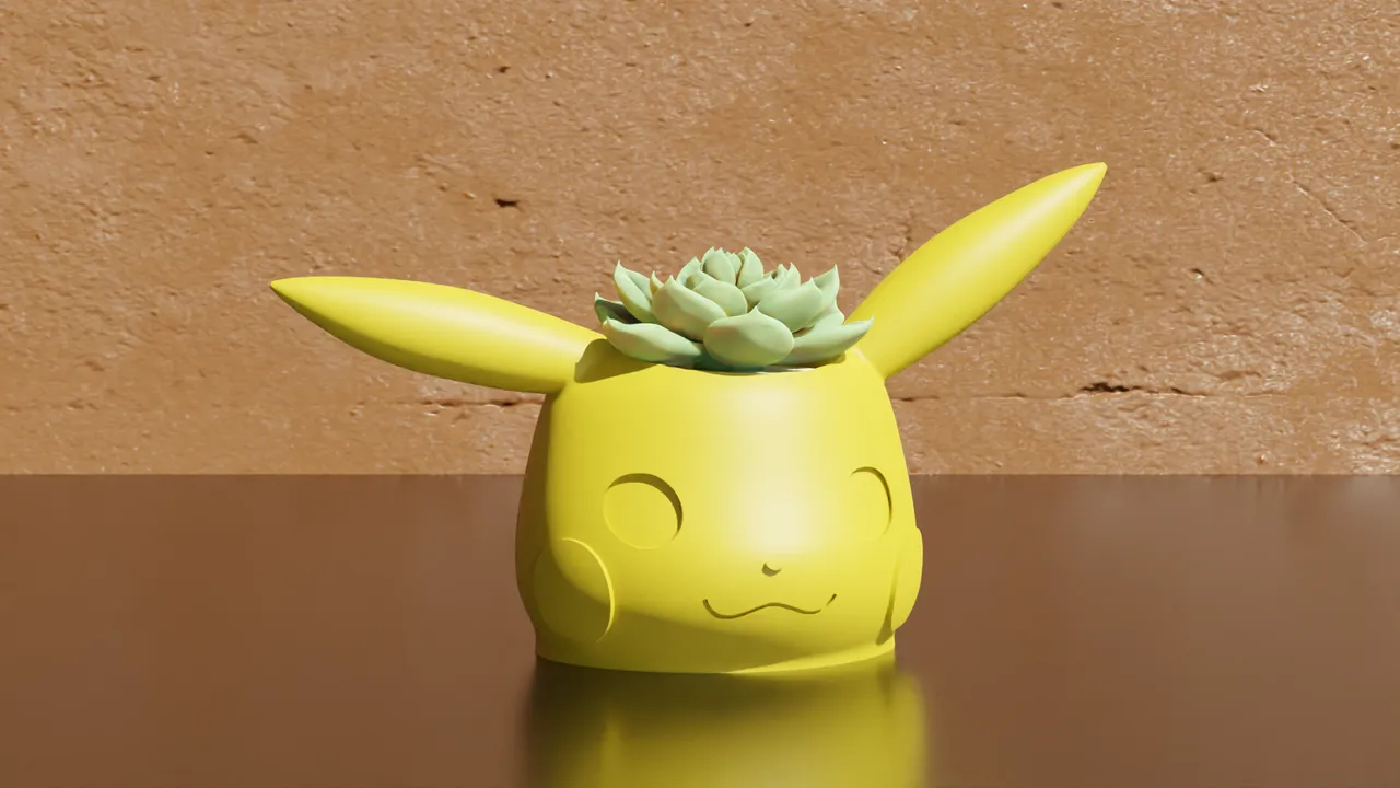 Pikachu - Pokemon Pot Plant 3d model