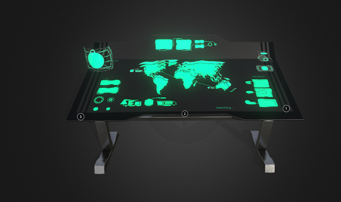 Sci Fi Table 3d model