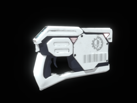sci fi pistol 3d model