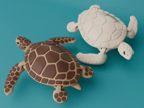 Articulated Sea Turtle 3d model