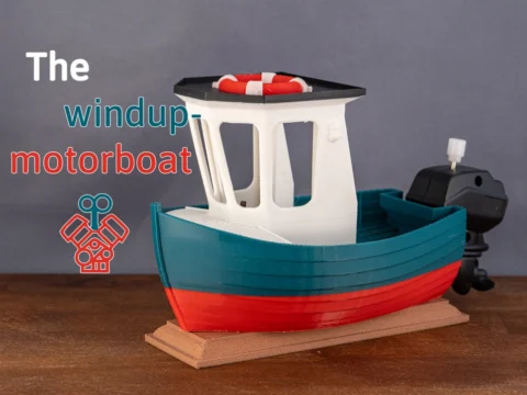 Boat Model 010 - The windup-motor boat 3d model