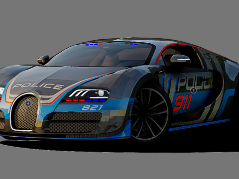 Bugatti Veyron Super Sport Speed Enforcement 3d model