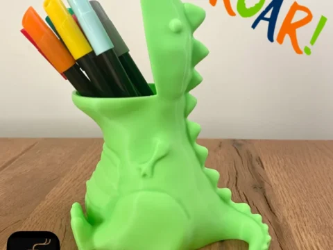 Chubby Dinosaur T-Rex Dino Pencil Holder 3d model