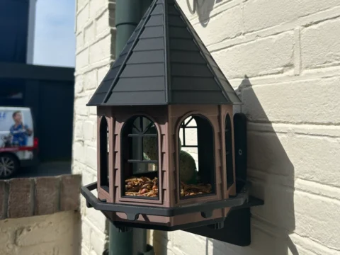 Classic bird feeder octagonal house 3d model