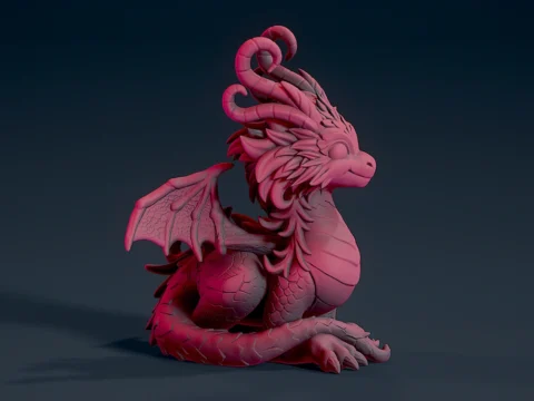 Cute Dragon 3d model