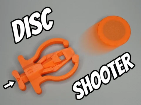 Disc Shooter - with Performance - Print-in-Place Design 3d model