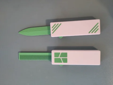 Double Action OTF Knife/Comb 3d model