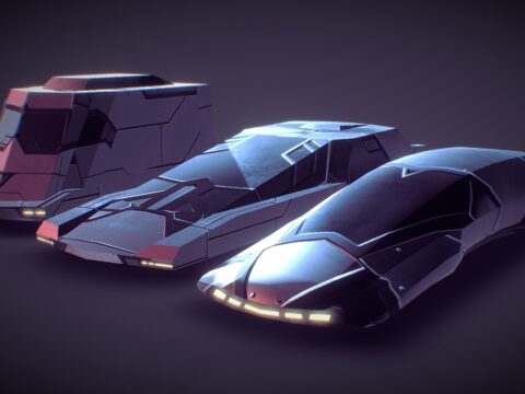 Sci-fi LODs - set 3d model