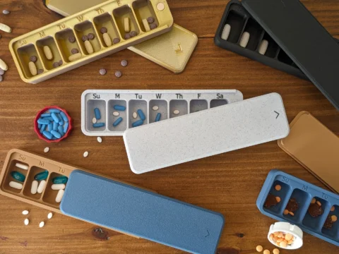 Weekly Pill Box with Sliding Lid - Multiple Styles 3d model