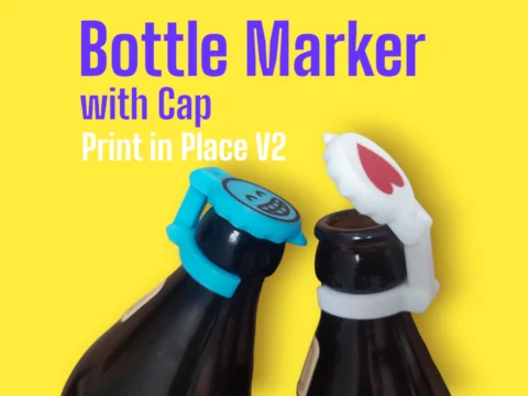 Bottle Cap/Marker V2 - Protect your Drink 3d model