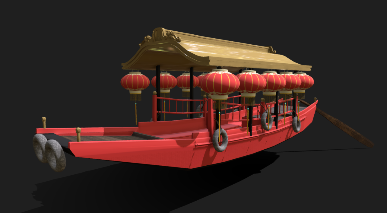 Chinese Boat 3d model