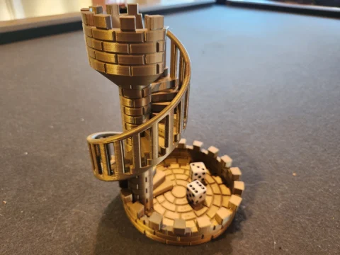 Dice Tower Castle Stairs 3d model