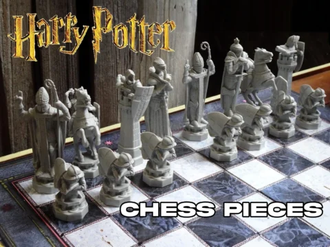 Harry Potter Chess Pieces - Sorcerer's Stone 3d model
