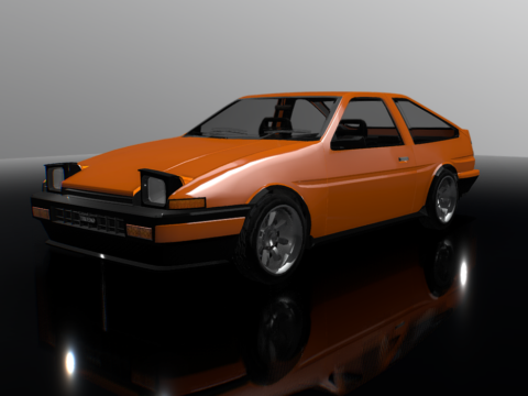 Toyota - AE 86 3d model