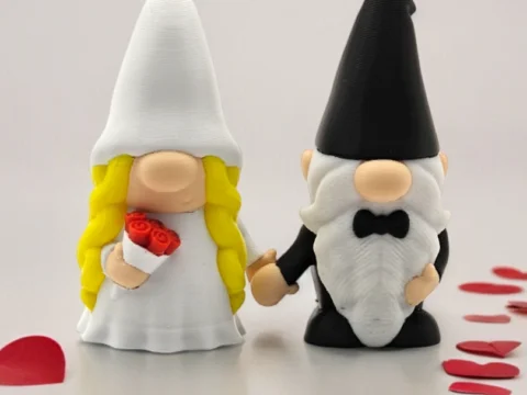 Wedding Gnomes Figurines 3d model