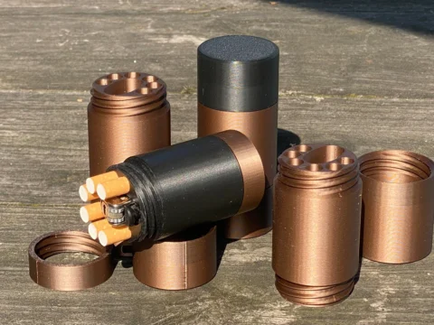cigarette container with lighter 3d model