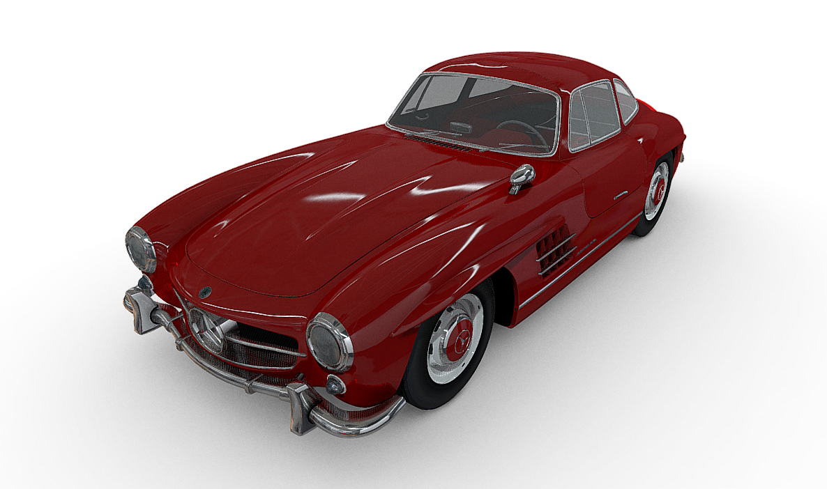 1954 - Mercedes Benz 300 SL Gulwing W198 3d model