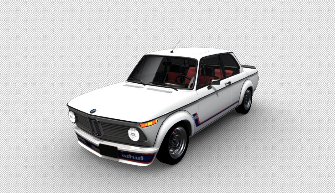 1973 BMW 2002 Turbo 3d model