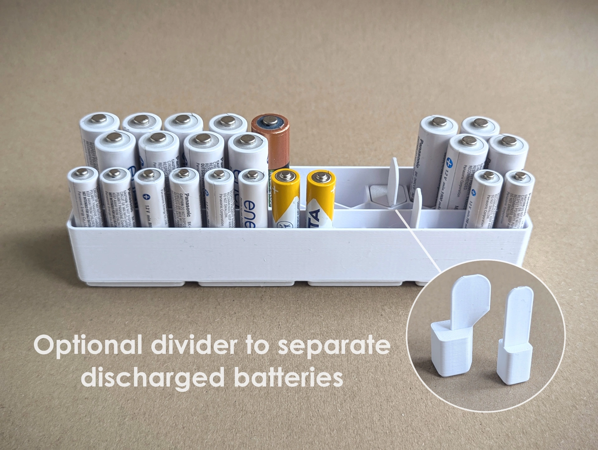 Battery Holder with optional Gridfinity base2 3d model