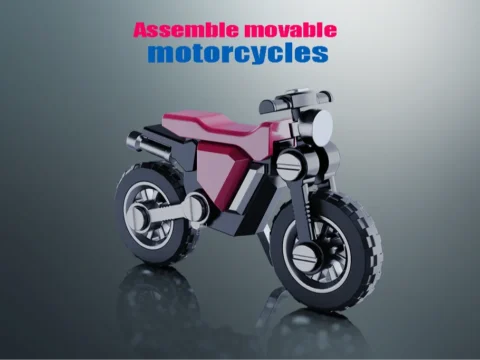 Building blocks to assemble motorcycles 3d model