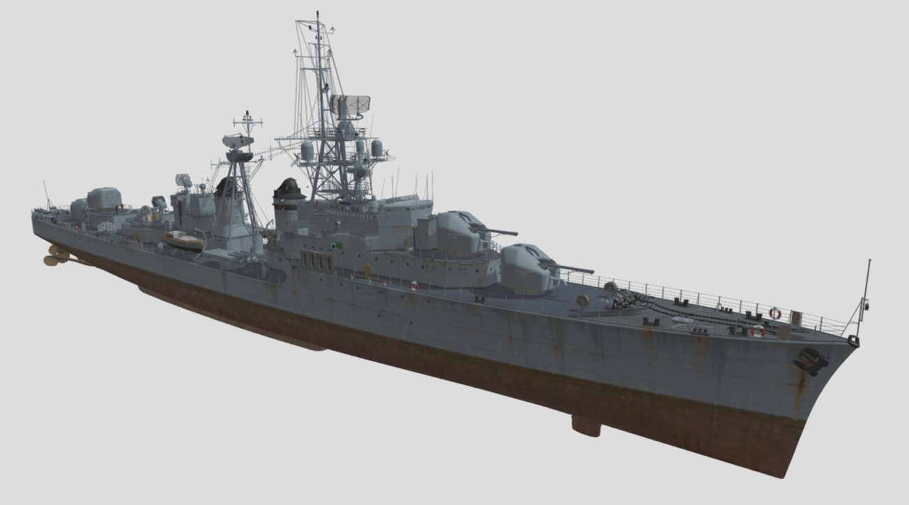 French destroyer La Bourdonnais 3d model