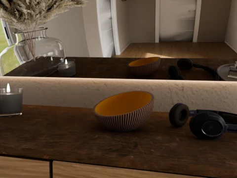 Key Bowl - Grooved Design 3d model