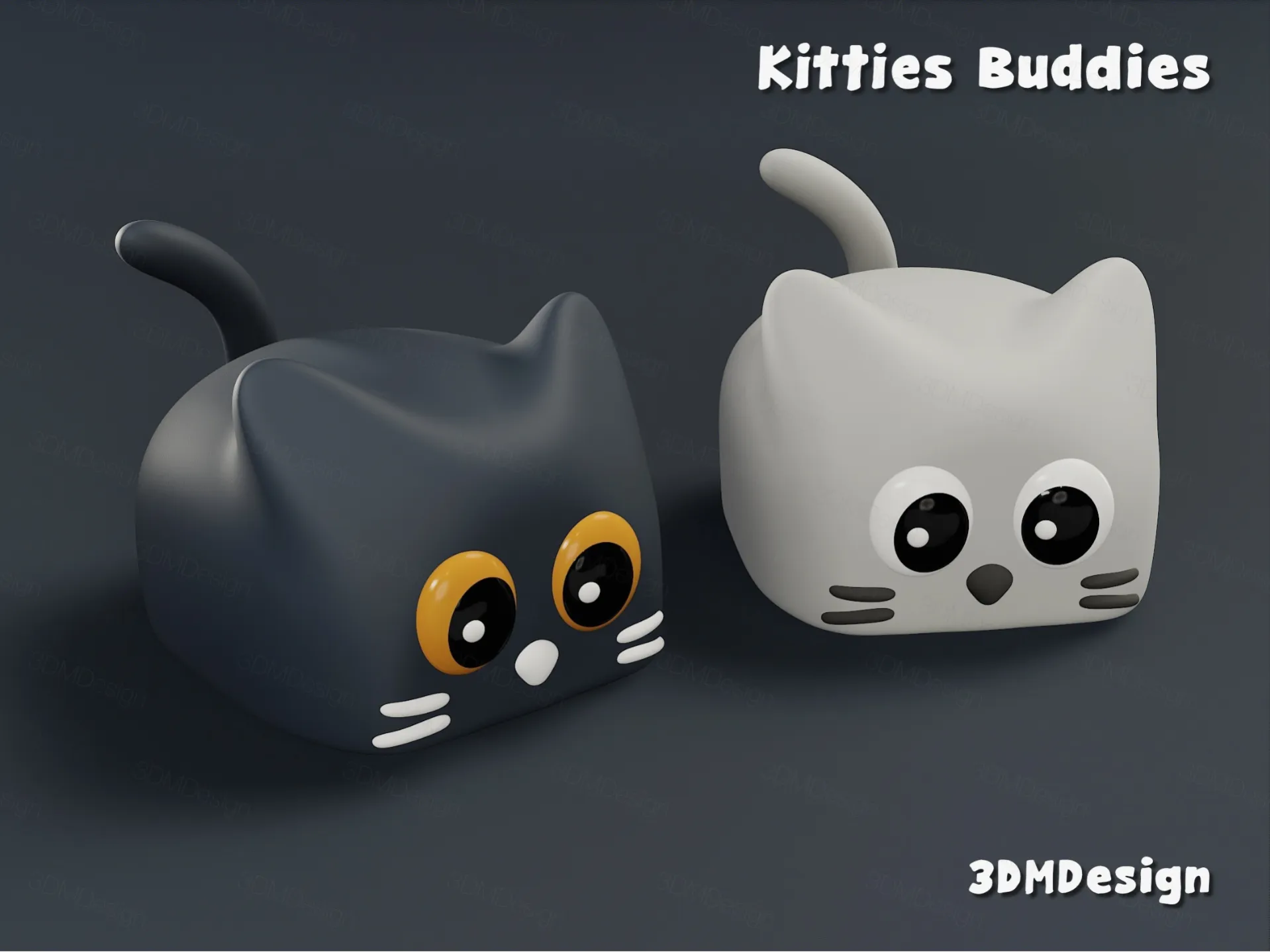 Kitties Buddies 3d model