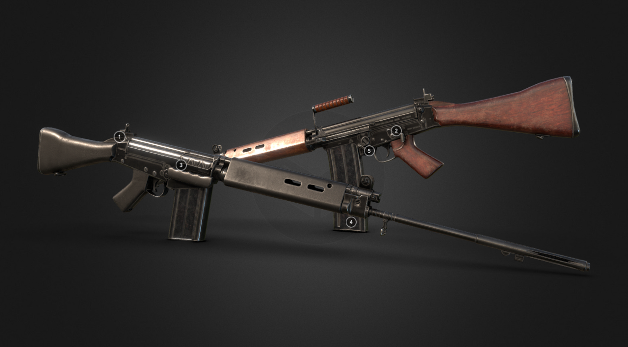 L1A1 SLR 3d model