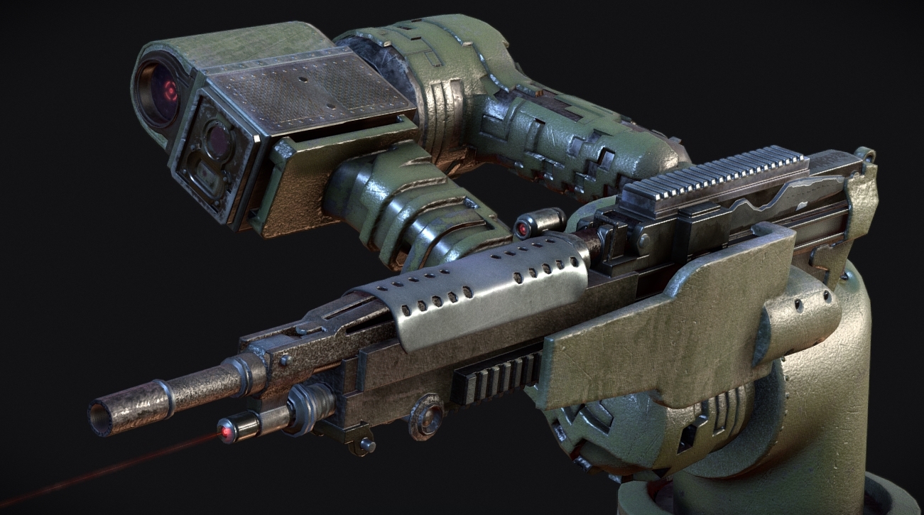 LMG turret concept 3d model