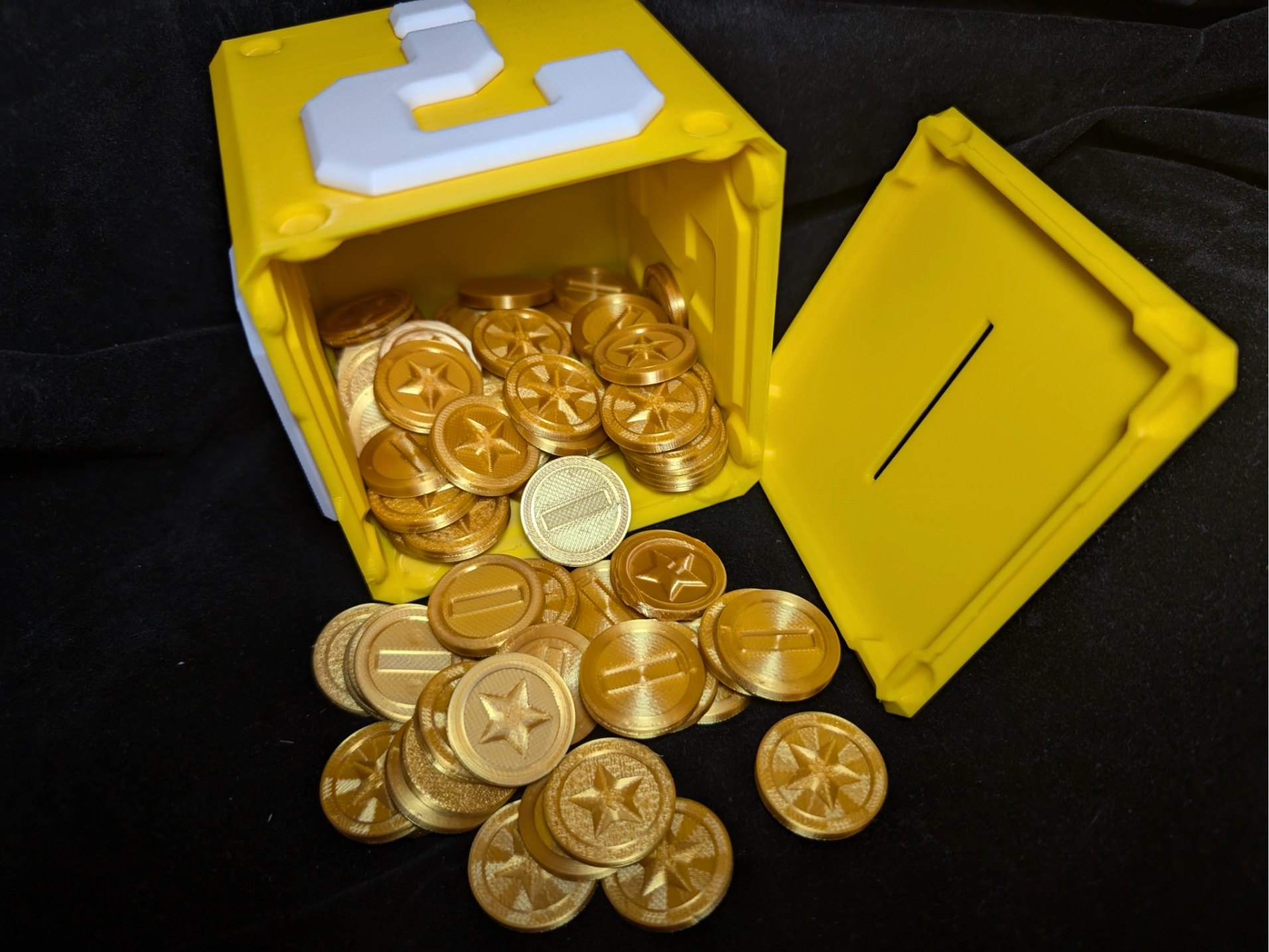 Mario and Star Coins Double-sided & Single-sided 3d model