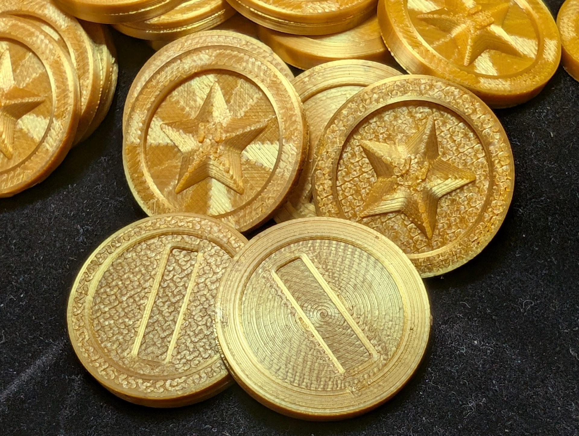 Mario and Star Coins Double-sided & Single-sided 3d model