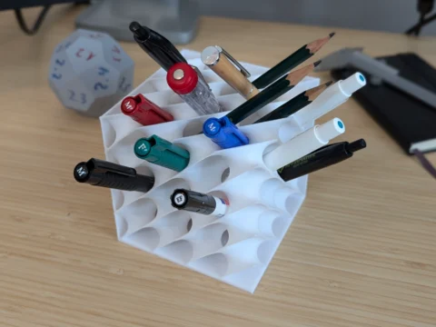 Schwarz D Surface Pen Holder - Desk Organizer 3d model