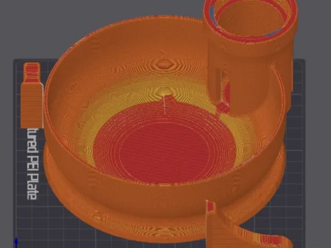 Self-Filling Pet Water Bowl 5L Bottle 3d model