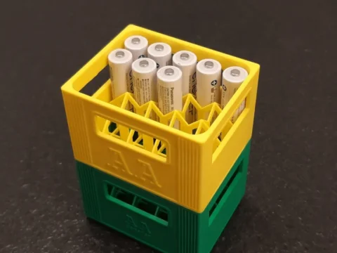 Stackable AA Battery Crate 3d model