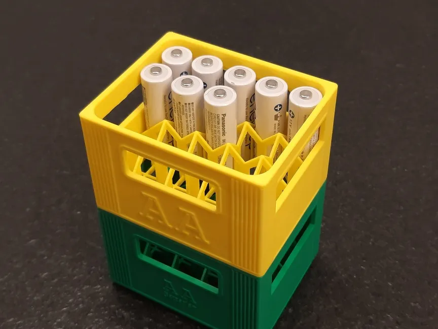 Stackable AA Battery Crate 3d model