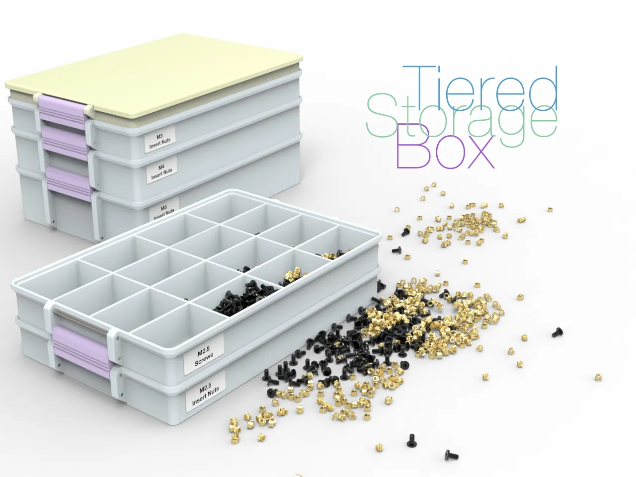 Tiered Storage Box 3d model