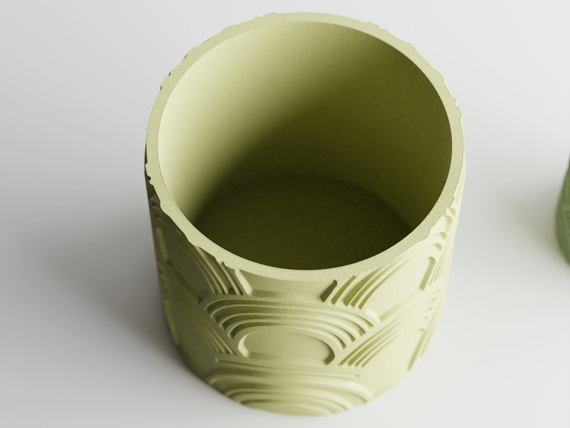 Plant Pot Modern Wavy 1 / 2 Patterns 3d model