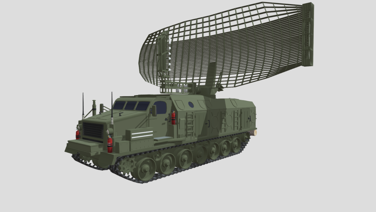 1S12 Long Track Acquisition Radar 3d model