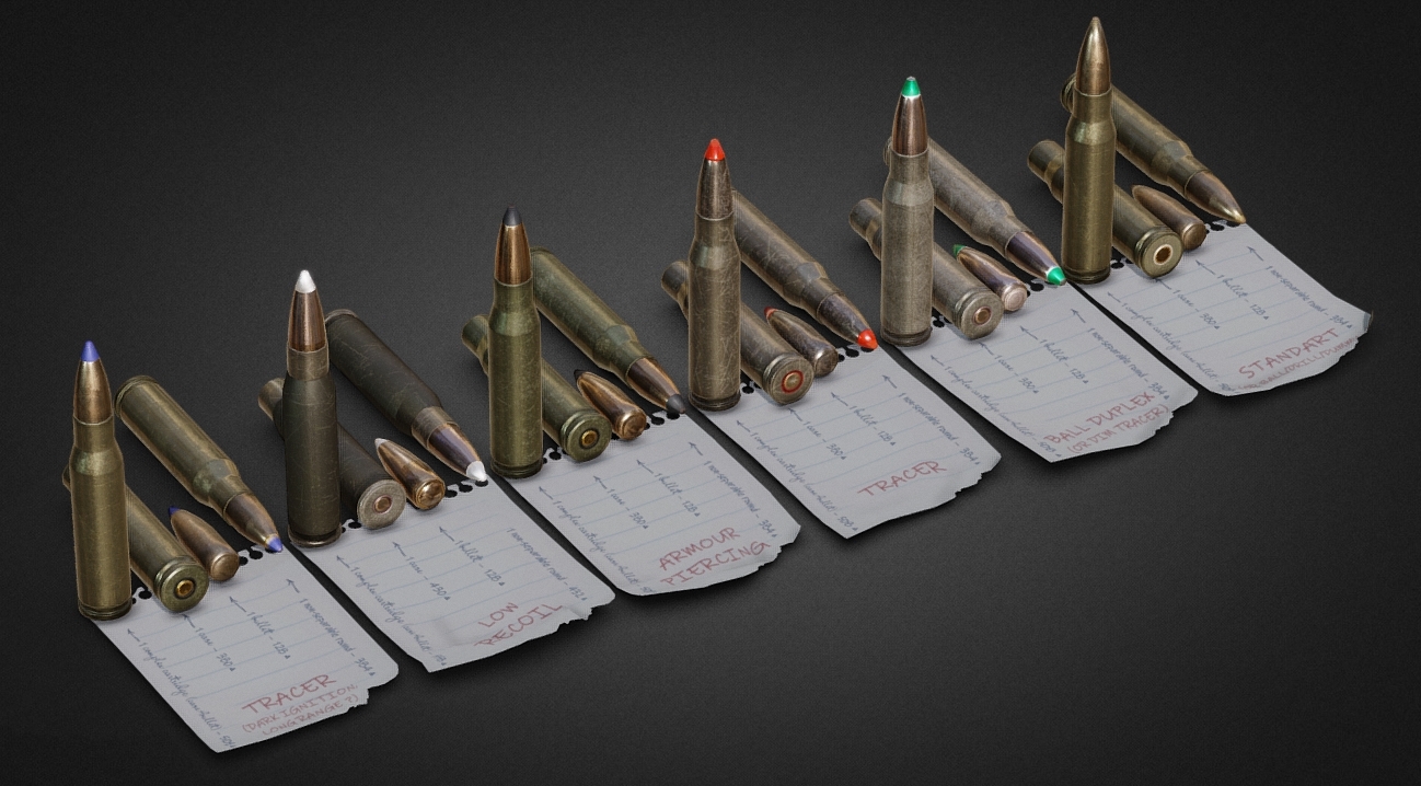 7.62×51mm NATO cartridges pack 3d model