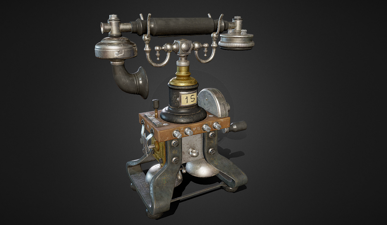 Antique L.M. Ericsson Phone 3d model