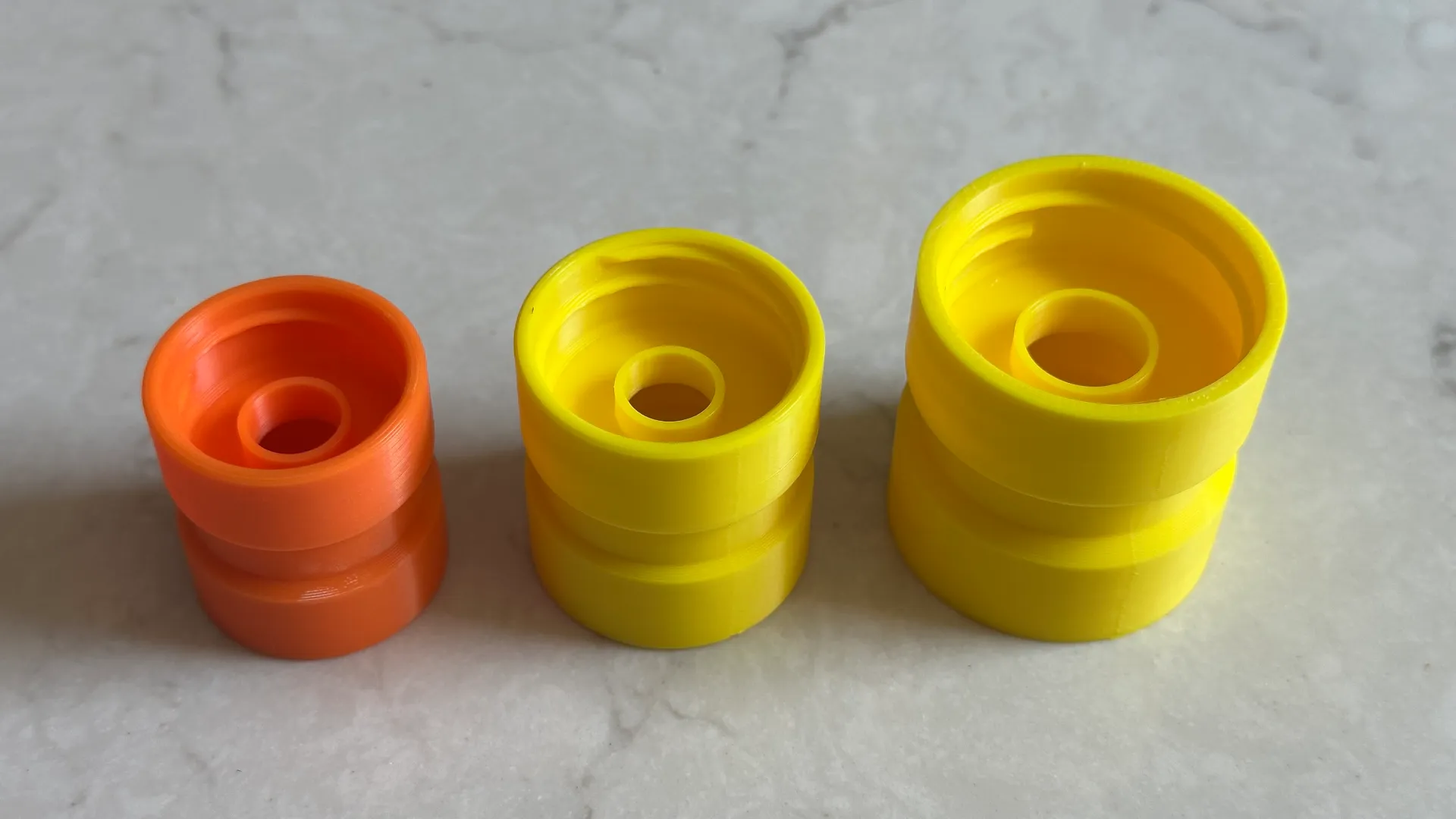 Bottle Transfer Caps (3 common sizes) 3d model