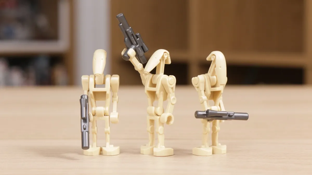 Brick StarWars Battle Droid With Gun2 3d model