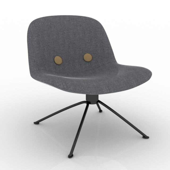 Erik Joergensen manufacturer Eyes Lounge EJ 3U Staal Chair 3d model