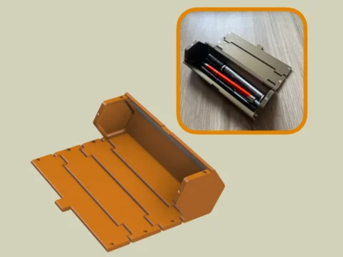 Hexagonal magnetic pencil case 3d model