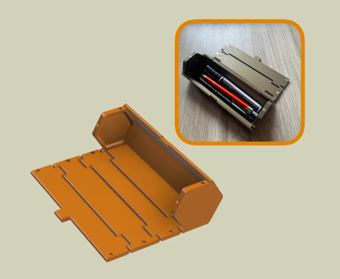 Hexagonal magnetic pencil case 3d model