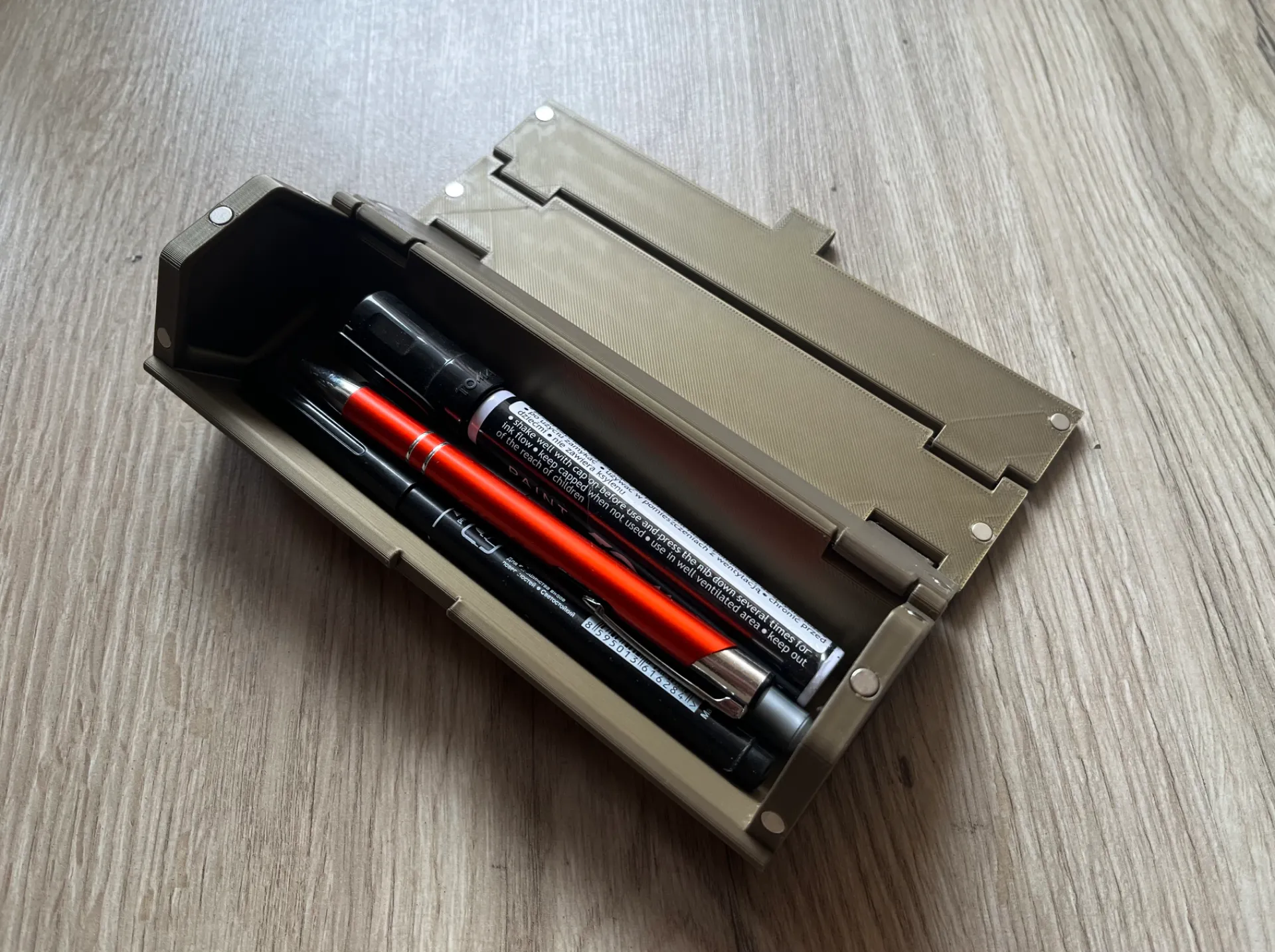 Hexagonal magnetic pencil case2 3d model