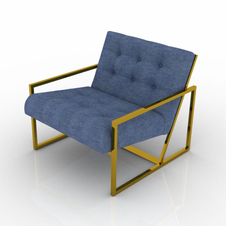 Jonathan Adler Goldfinger Armchair 3d model