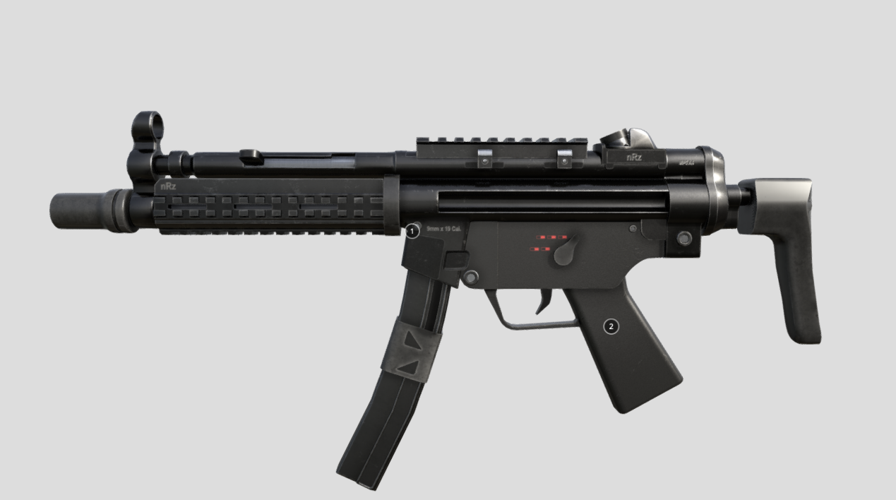 MP5-A4 Sub Machine Gun 3d model