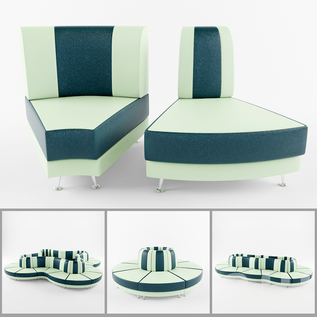 Module Sofa Set 3d model
