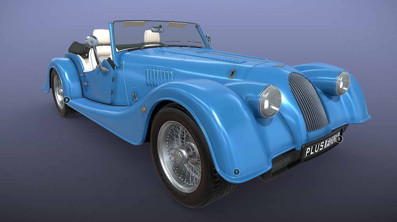 Morgan Plus Four 3d model